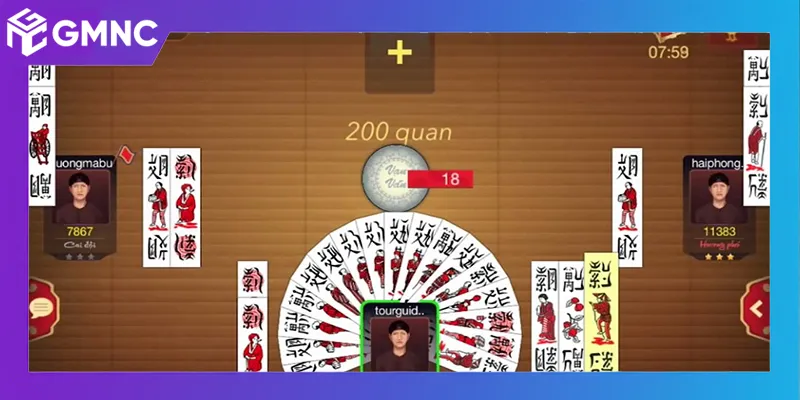 Giao diện game bài Chắn online truyền thống