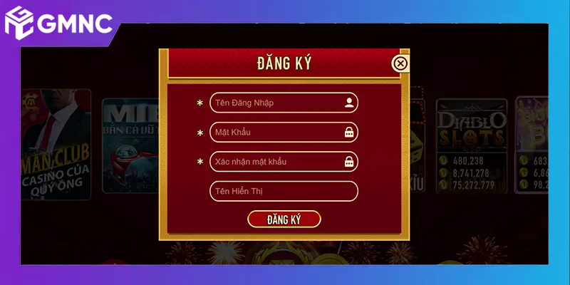 Biểu mẫu tạo tài khoản theo đúng hướng dẫn đăng ký ManClub