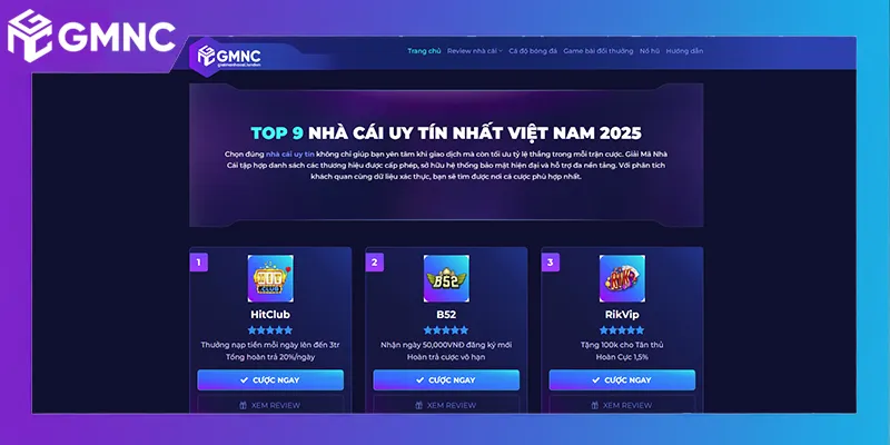 Giải Mã Nhà Cái đánh giá trung lập top nhà cái uy tín nhất hiện nay