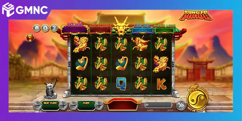 Hệ thống quay số và giao diện 5 cuộn của game quen thuộc