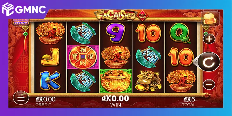 Giao diện game nổ hũ Thần Tài tái hiện cảm giác Tết cổ truyền