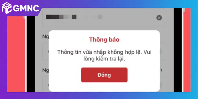 Lỗi trùng số điện thoại khi đăng ký tài khoản NET88